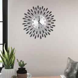 Living And Home Wall Clocks Silent Large Crystal Drop Shape  Battery Operated For Home Dia 375mm - thumbnail 3