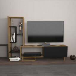 Decorotika Pegai Tv Stand Tv Unit For Tvs Up To 50 Inch Oud Black - thumbnail 2