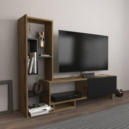 Decorotika Pegai Tv Stand Tv Unit For Tvs Up To 50 Inch Oud Black - thumbnail 3