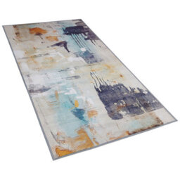 Beliani Multicolour Abstract Rug 80 X 150 Cm - Low Pile Modern Indoor Rug - thumbnail 3