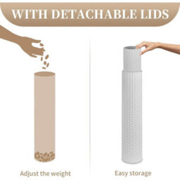 Set Of 2 White Tall Floor Vases 55 70Cm For Artificial Plants - thumbnail 4