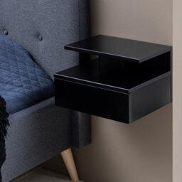 Furniture To Go Ashlan Bedside Table With 1 Drawer In Black - thumbnail 6