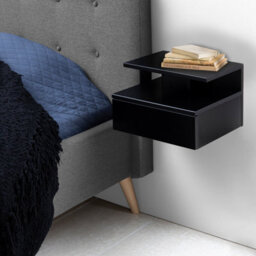Furniture To Go Ashlan Bedside Table With 1 Drawer In Black - thumbnail 5