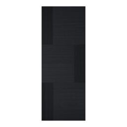 Lpd Offset Panel Fresno Unglazed Modern Black Internal Chipboard Door, (H)1981mm (W)686mm (T)35mm - thumbnail 2