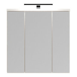 Furniture To Go Veris 3 Door Mirrored Bathroom Cabinet With Integrated Led Lighting In Sand - thumbnail 5