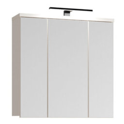 Furniture To Go Veris 3 Door Mirrored Bathroom Cabinet With Integrated Led Lighting In Sand - thumbnail 4