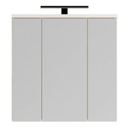 Furniture To Go Veris 3 Door Mirrored Bathroom Cabinet With Integrated Led Lighting In Sand - thumbnail 2