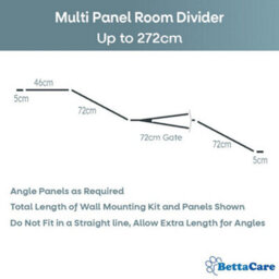 Bettacare Premium Extra Tall Multi Panel Flexible Dog Barrier, Up To 272Cm Wide, Black, 105Cm Tall - thumbnail 3