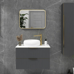 Royal Bathrooms Luxor 500 X 700mm Brushed Brass Framed Rectangular Mirror Within Frame Led, Touch Sensor & Demister Pad - thumbnail 7