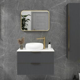 Royal Bathrooms Luxor 500 X 700mm Brushed Brass Framed Rectangular Mirror Within Frame Led, Touch Sensor & Demister Pad - thumbnail 9