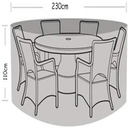 Waterproof Cover For Round Garden Furniture Set, Including High Table And Chairs. - thumbnail 3