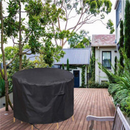 Waterproof Cover For Round Garden Furniture Set, Including High Table And Chairs. - thumbnail 2