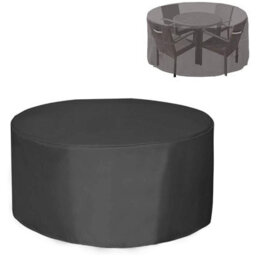 Waterproof Cover For Round Garden Furniture Set, Including High Table And Chairs. - thumbnail 1