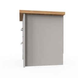 Timber Art Design Lisbon Bedside Cabinet Bedroom Furniture Nightstand Table 2 Drawers Light Grey - thumbnail 8