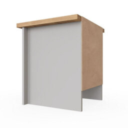 Timber Art Design Lisbon Bedside Cabinet Bedroom Furniture Nightstand Table 2 Drawers Light Grey - thumbnail 9