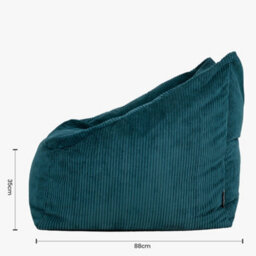 icon Natalia Large Beanbag And Pouffe Set Corduroy Teal - thumbnail 9