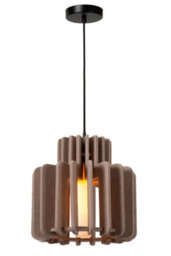 Lucide Rollo Pendant Light - 1Xe27 - Taupe - thumbnail 1