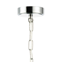 Happy Homewares Classic Lantern Pendant Lamp In Polished Chrome With Clear Glass Sides - thumbnail 5