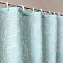 Neel Blue Shower Curtain Polyester Curtain Mould & Mildew  With 12 Curtain Hook 180 X 200Cm - thumbnail 9