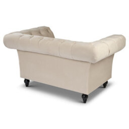 Bravich Cambridge Chesterfield Armchair - Velvet Cream - thumbnail 3