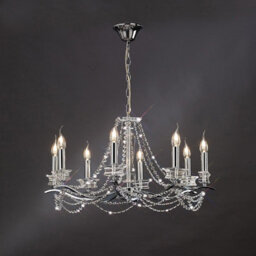 Luminosa Lighting Luminosa Nydia Pendant 8 Light E14 Polished Chrome/crystal - thumbnail 2