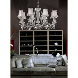 Luminosa Lighting Luminosa Nydia Pendant 8 Light E14 Polished Chrome/crystal - thumbnail 3