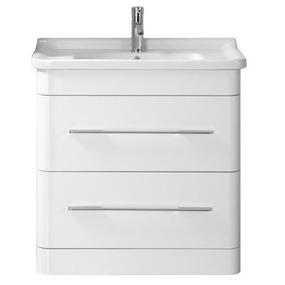 Premier Housewares Maison By Premier Savannah Wht Hi Gloss Undr, Delivered Fully Assmbled - image 1