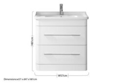 Premier Housewares Maison By Premier Savannah Wht Hi Gloss Undr, Delivered Fully Assmbled - thumbnail 2