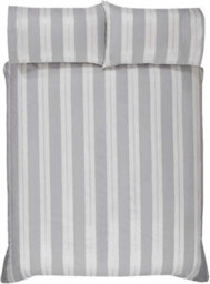 Smart Living Luxury Hotel Quality Lurex Stripe Jacquard Duvet Cover With Pillowcases - thumbnail 3