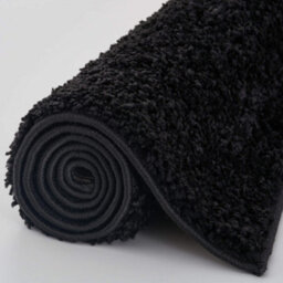 The Rugs Black Soft Plain Design Fluffy Shaggy Rugs And Runners High Pile Living Room Kitchen Hallway 380 - thumbnail 5