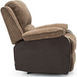 SquareBoxx Esher Jumbo Cord Fabric Recliner Armchair - Brown - thumbnail 6
