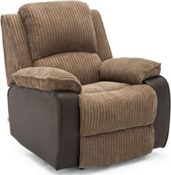 SquareBoxx Esher Jumbo Cord Fabric Recliner Armchair - Brown - thumbnail 2