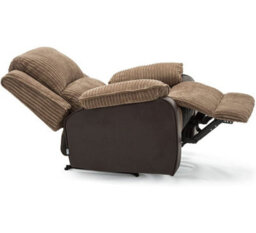 SquareBoxx Esher Jumbo Cord Fabric Recliner Armchair - Brown - thumbnail 4