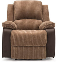 SquareBoxx Esher Jumbo Cord Fabric Recliner Armchair - Brown - thumbnail 5