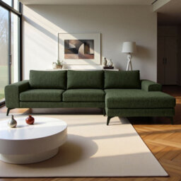 Abakus Direct Venice Corner Sofa In Forest Green Right Facing With Deep Seats And Extra-Wide Padded Arms - thumbnail 3