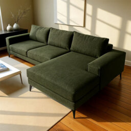 Abakus Direct Venice Corner Sofa In Forest Green Right Facing With Deep Seats And Extra-Wide Padded Arms - thumbnail 4