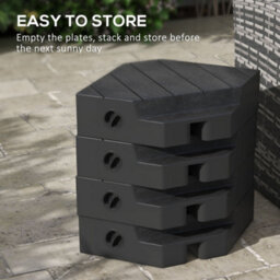 Outsunny Umbrella Weights For Offset Parasols, 80Kg Sand Or 60Kg Water Filled - thumbnail 7