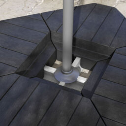 Outsunny Umbrella Weights For Offset Parasols, 80Kg Sand Or 60Kg Water Filled - thumbnail 9