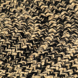 Berkfield Durable Handmade Rug Jute Black And Natural 150 Cm - thumbnail 4