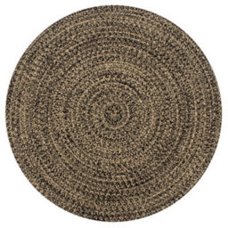Berkfield Durable Handmade Rug Jute Black And Natural 150 Cm - thumbnail 2