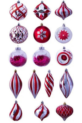 Christmas Tree World The Red & Silver Bauble 16Pc Feature Set - image 1