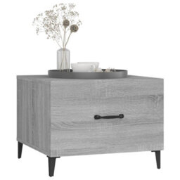 Berkfield Industrial Coffee Table With Metal Legs Grey Sonoma 50X50X40 Cm - thumbnail 4