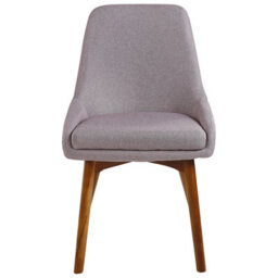 Beliani Set Of 2 Dining Chairs Melfort Fabric Taupe - thumbnail 4
