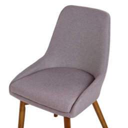 Beliani Set Of 2 Dining Chairs Melfort Fabric Taupe - thumbnail 8