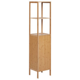 Beliani Shelving Unit Owasso Bamboo Wood Light Brown - thumbnail 6