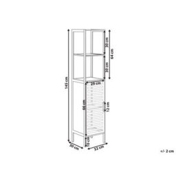 Beliani Shelving Unit Owasso Bamboo Wood Light Brown - thumbnail 3
