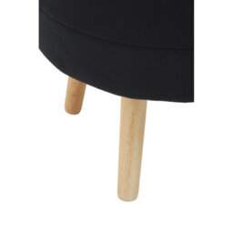 Orsina Stylish Black Velvet Stool, Durable Kitchen Bar Stool For Bedroom, Versatile Design Bar Stool For Guests - thumbnail 9