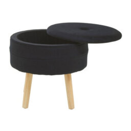 Orsina Stylish Black Velvet Stool, Durable Kitchen Bar Stool For Bedroom, Versatile Design Bar Stool For Guests - thumbnail 2
