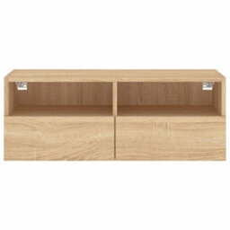 Walplus Tv Wall Cabinet Sonoma Oak 80X30X30 Cm Engineered Wood - thumbnail 8