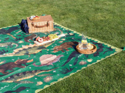 Beliani Picnic Blanket Tuziani 200 X 200 Cm Green - thumbnail 2